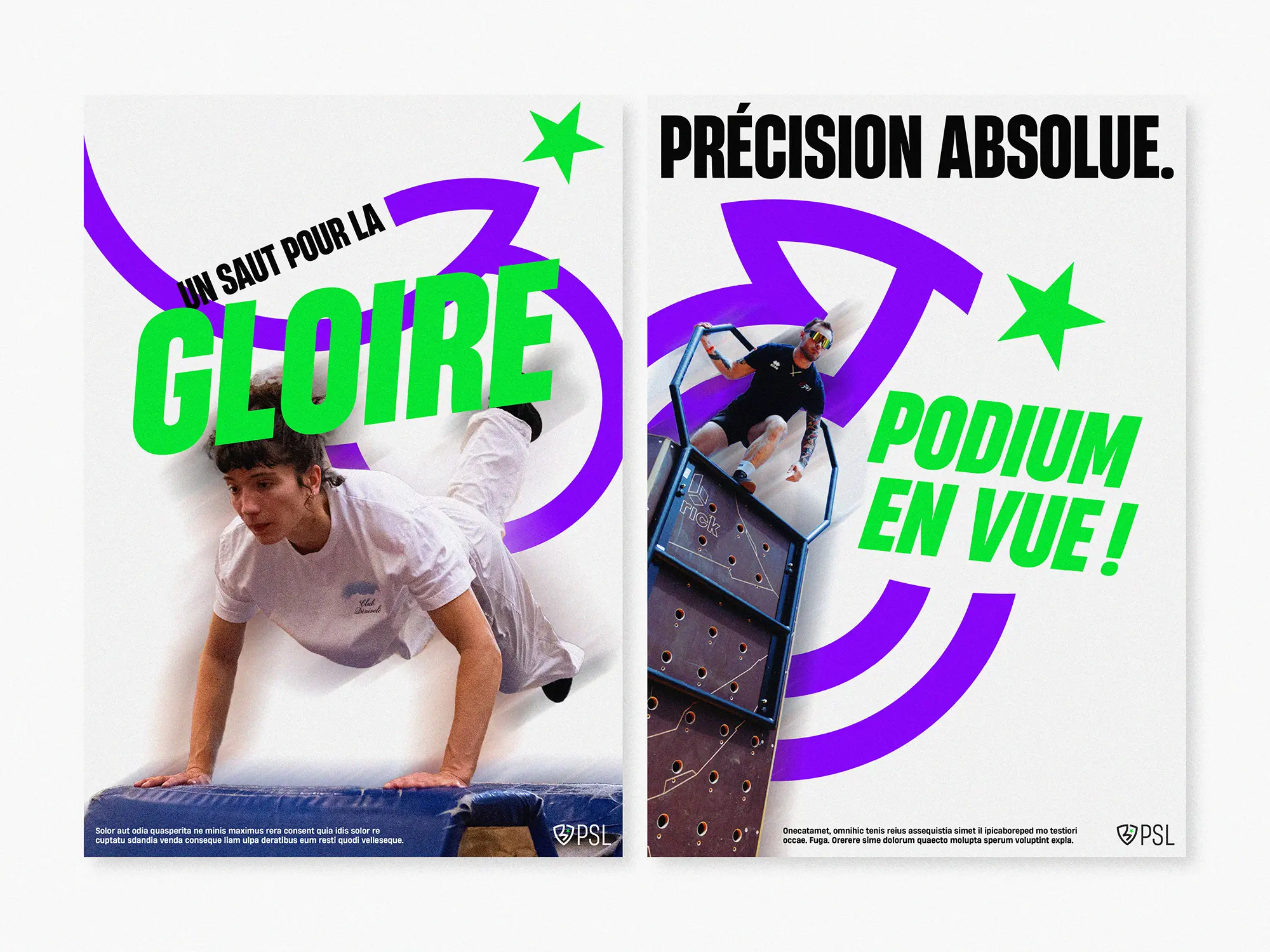 Affiches promotionnelles Parkour Sans Limite